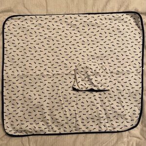 Baby Gap Cars Navy Blue White Reversible Baby Blanket & Matching Hat (2003)